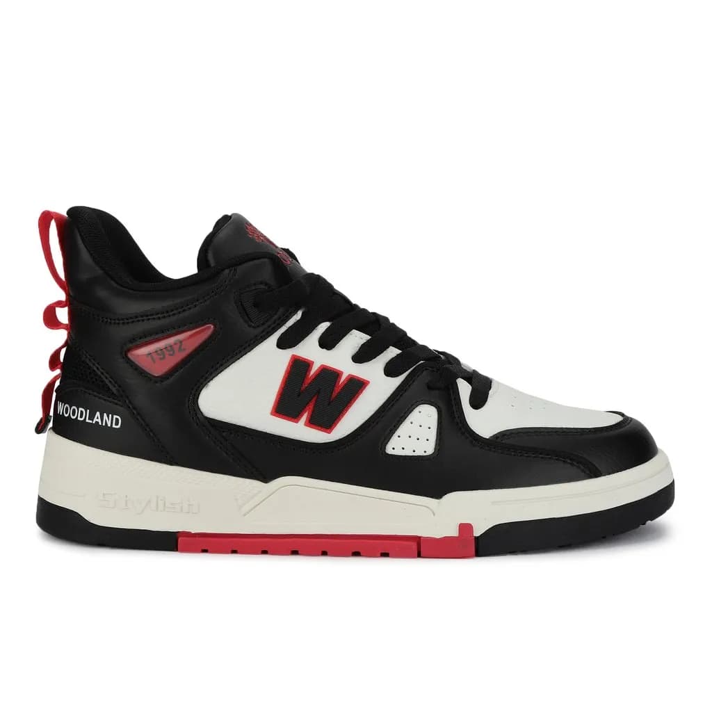 Men High-top Black and Red Woodland Sneakers 