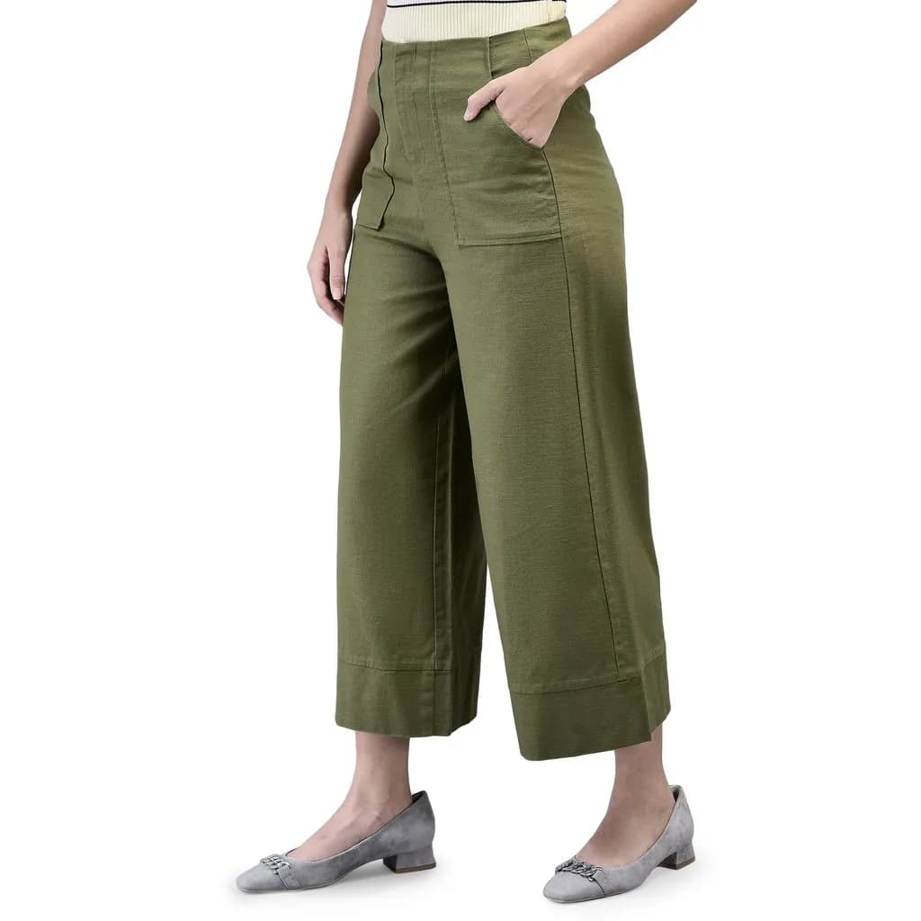 Green Culottes for women 3