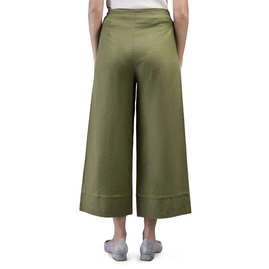 Green Culottes for women 7