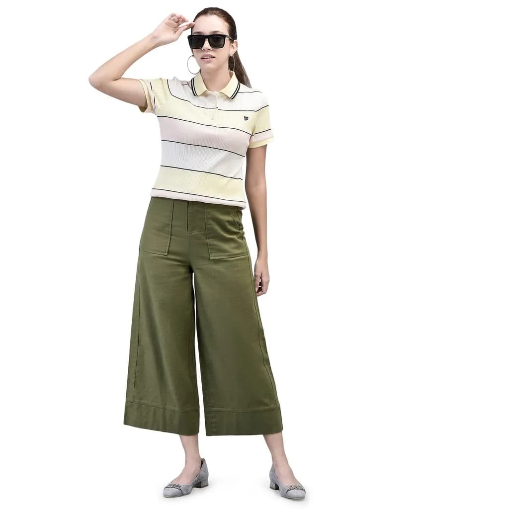 Green Culottes for women 8